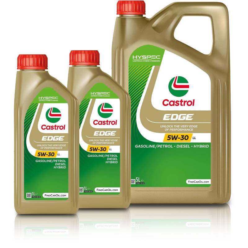 2x 1 L + 5 L = 7 Liter Castrol Edge Fluid Titanium 5W-30 LL Motoröl von Castrol