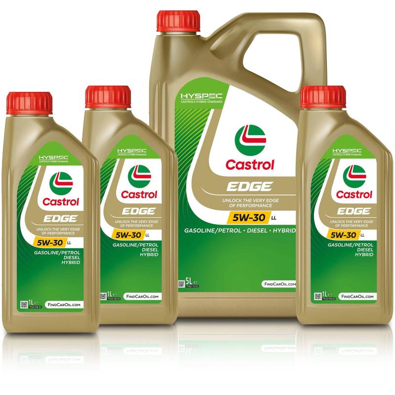 3x 1 L + 5 L = 8 Liter Castrol Edge Fluid Titanium 5W-30 LL Motoröl von Castrol