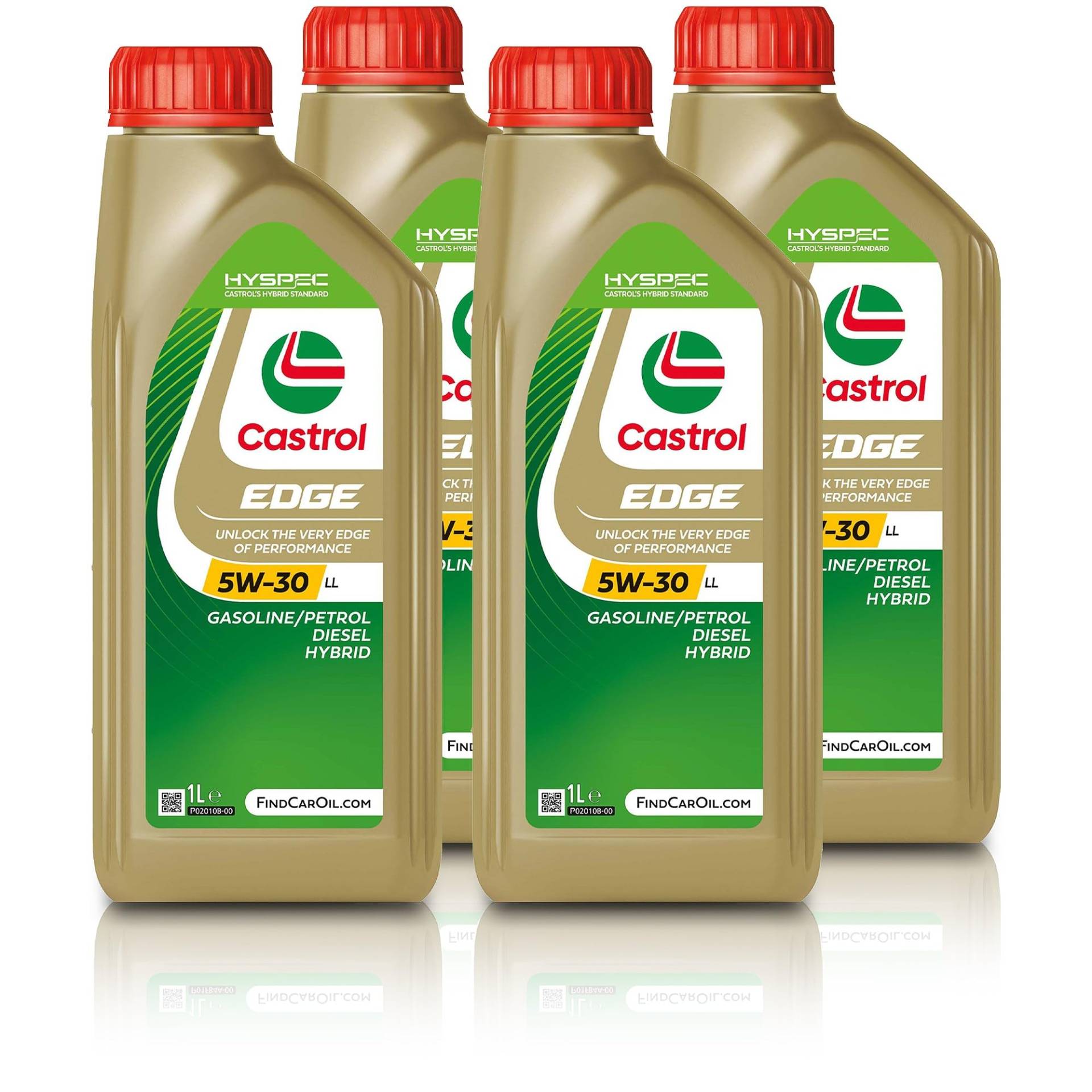 4x 1 L = 4 Liter Castrol Edge Fluid Titanium 5W-30 LL Motoröl von Castrol