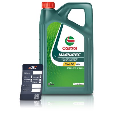 Castrol 5 L Magnatec 5W-30 A3/B4 + Ölwechsel-Anhänger [Hersteller-Nr. 15C94D] von Castrol