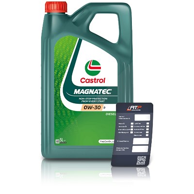 Castrol 5 L Magnatec 0W-30 D + Ölwechsel-Anhänger [Hersteller-Nr. 15F67A] von Castrol