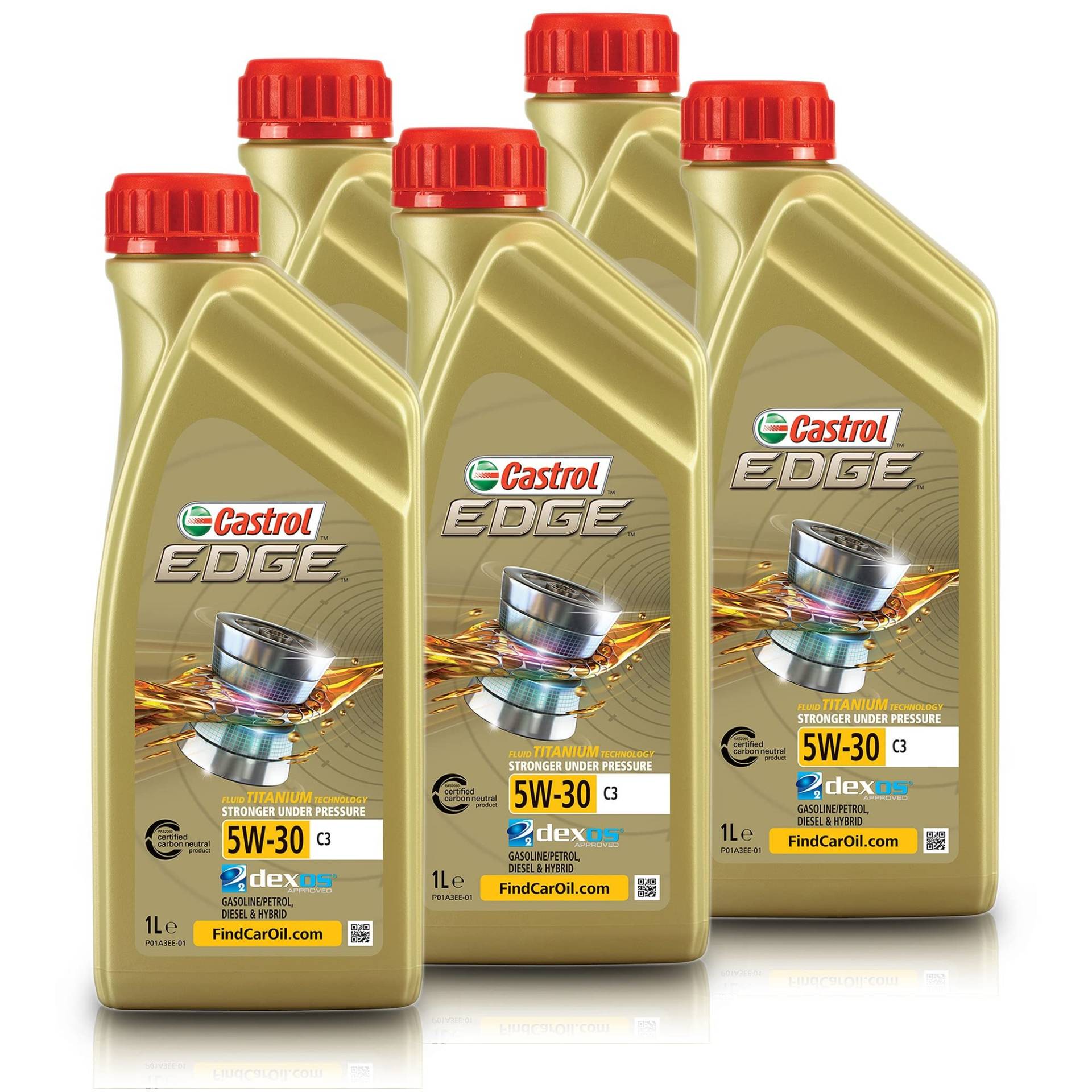 5x 1 L = 5 Liter Castrol Edge Fluid Titanium 5W-30 C3 Motoröl von Castrol