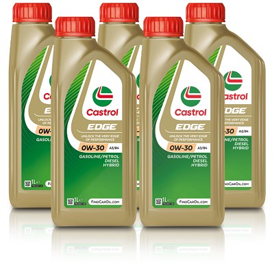 Castrol 5x 1 L EDGE 0W-30 A3/B4 [Hersteller-Nr. 15334A] von Castrol