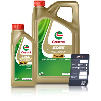 Castrol 6 L EDGE 5W-40 M + Ölwechsel-Anhänger [Hersteller-Nr. 15D3AB] von Castrol