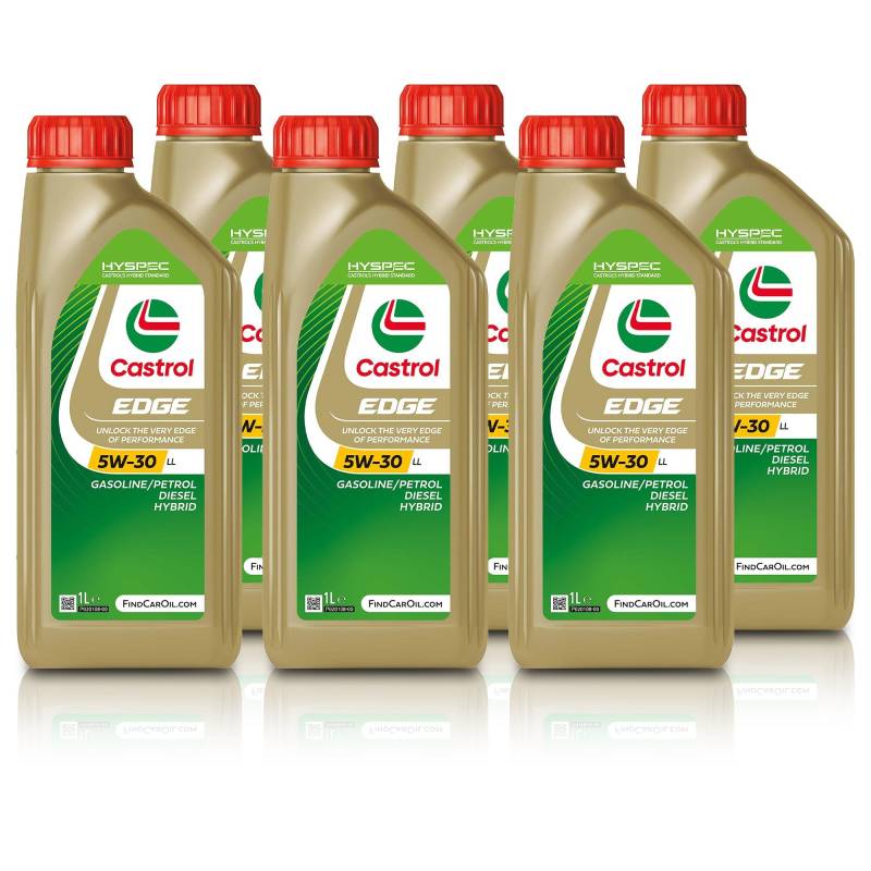 6x 1 L = 6 Liter Castrol Edge Fluid Titanium 5W-30 LL Motoröl von Castrol