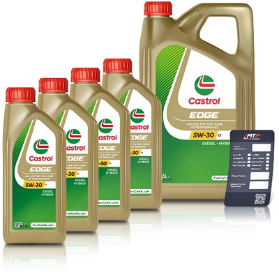 Castrol 9 L EDGE 5W-30 C1 + Ölwechsel-Anhänger [Hersteller-Nr. 15B943] von Castrol