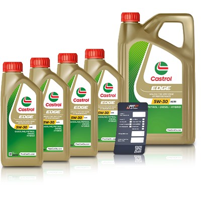 Castrol 9 L EDGE 5W-30 A5/B5 + Ölwechsel-Anhänger [Hersteller-Nr. 15BAE8] von Castrol