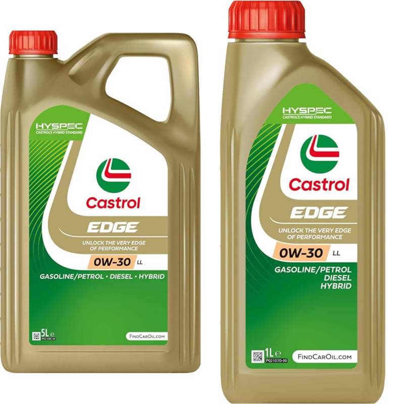 Bundle | Castrol EDGE 0W-30 LL Longlife Motoröl, 5L + 1L von Castrol