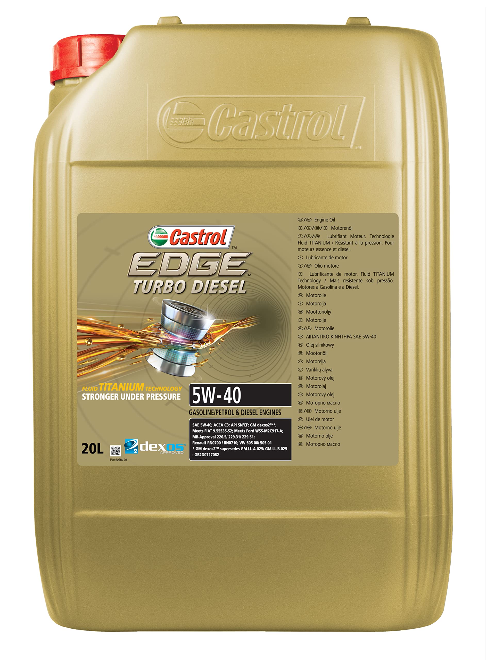 Castrol EDGE TURBO DIESEL 5W-40 Motoröl, 20L von Castrol