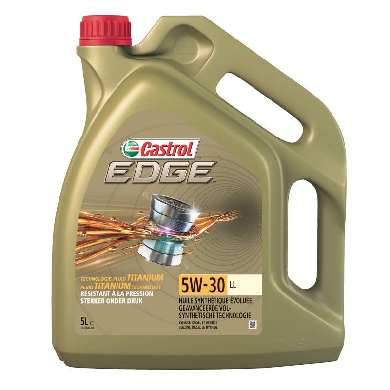 Castrol 1845033 15669D Motoröl Edge TI 5W-30 LL 5-Liter, Braun von Castrol