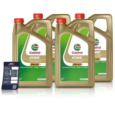 Castrol 20 L EDGE 5W-40 M + Ölwechsel-Anhänger [Hersteller-Nr. 15D3AB] von Castrol