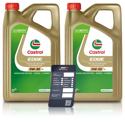 Castrol 2x 5 L EDGE 0W-30 LL + Ölwechsel-Anhänger von Castrol