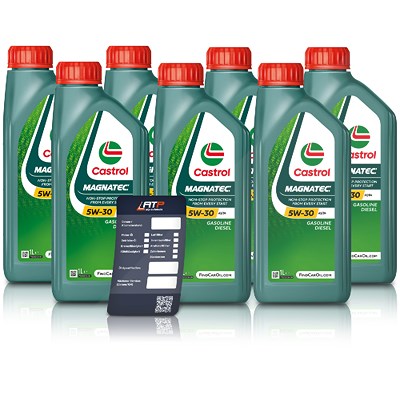 Castrol 7 L Magnatec 5W-30 A3/B4 + Ölwechsel-Anhänger [Hersteller-Nr. 15C94C] von Castrol