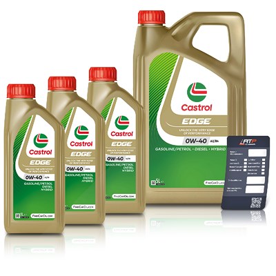 Castrol 8 L EDGE 0W-40 A3/B4 + Ölwechsel-Anhänger [Hersteller-Nr. 15337F] von Castrol