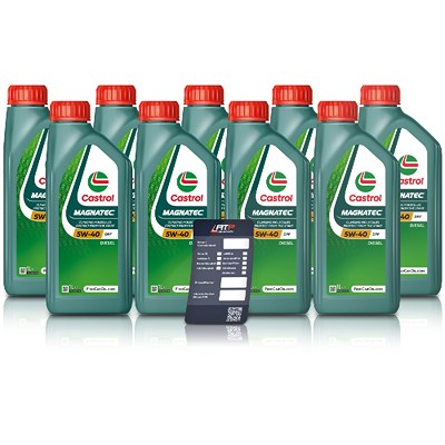 Castrol 9x 1 L Magnatec 5W-40 DPF + Ölwechsel-Anhänger [Hersteller-Nr. 1502B8] von Castrol