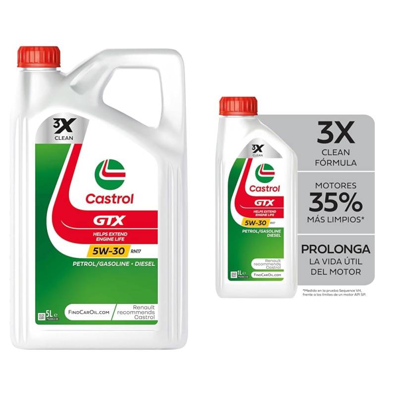 Bundle | Castrol GTX 5W-30 RN17 Motoröl, 5L + 1L von Castrol