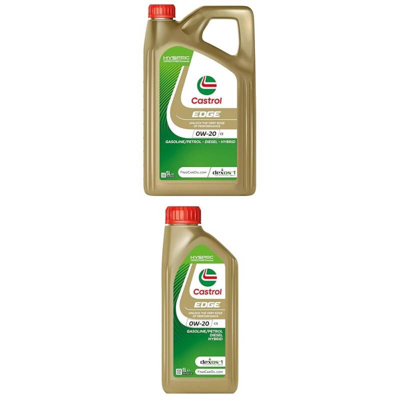 Castrol Bundle | Castrol EDGE 0W-20 C5 Motoröl, 5L + 1L von Castrol