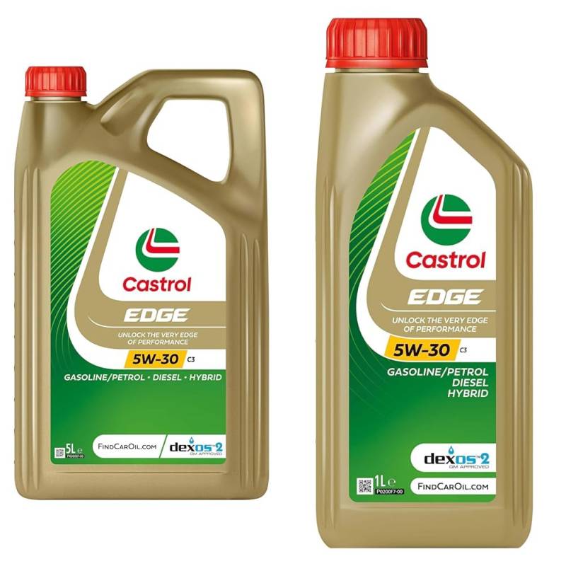 Castrol Bundle | Castrol EDGE 5W-30 C3 Motoröl, 5L + 1L von Castrol