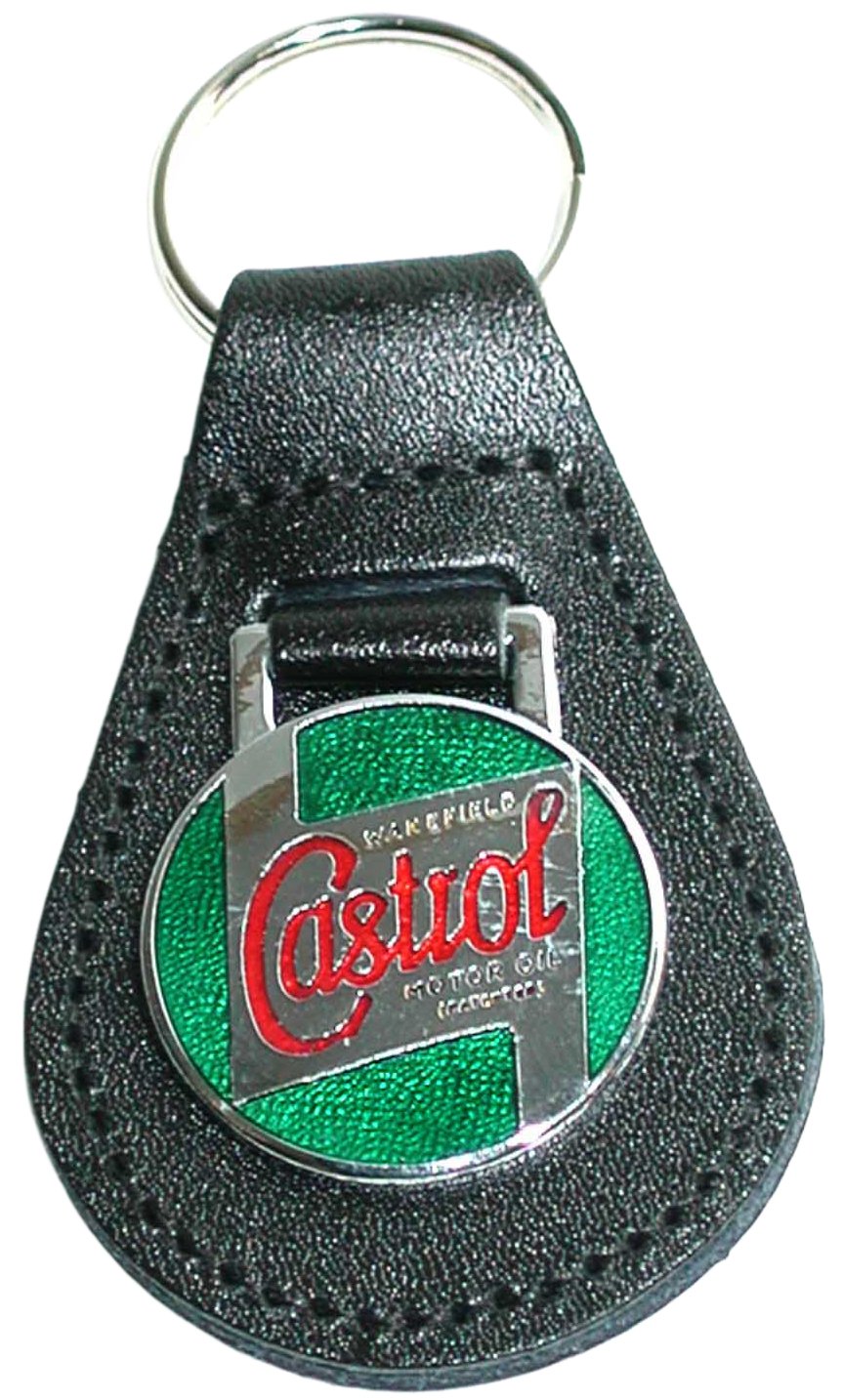 Castrol Classic STR650 Leder Schlüsselanhänger Key Ring von Castrol