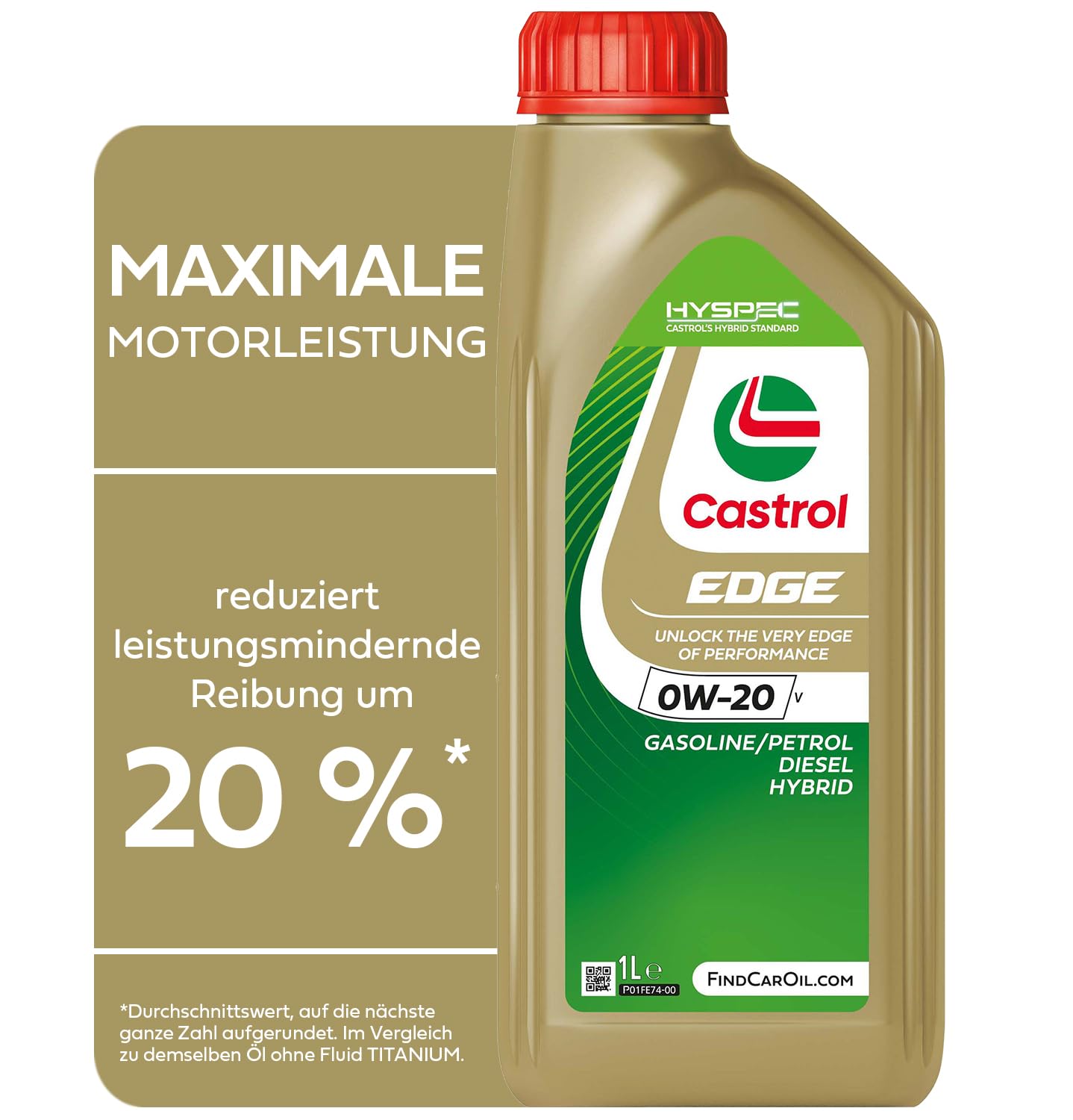 Castrol EDGE 0W-20 V Motoröl, 1L von Castrol