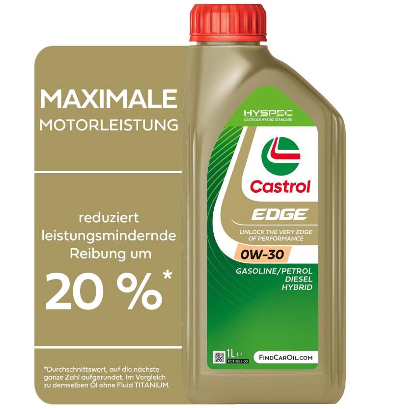 Castrol EDGE 0W-30 Motoröl, 1L von Castrol