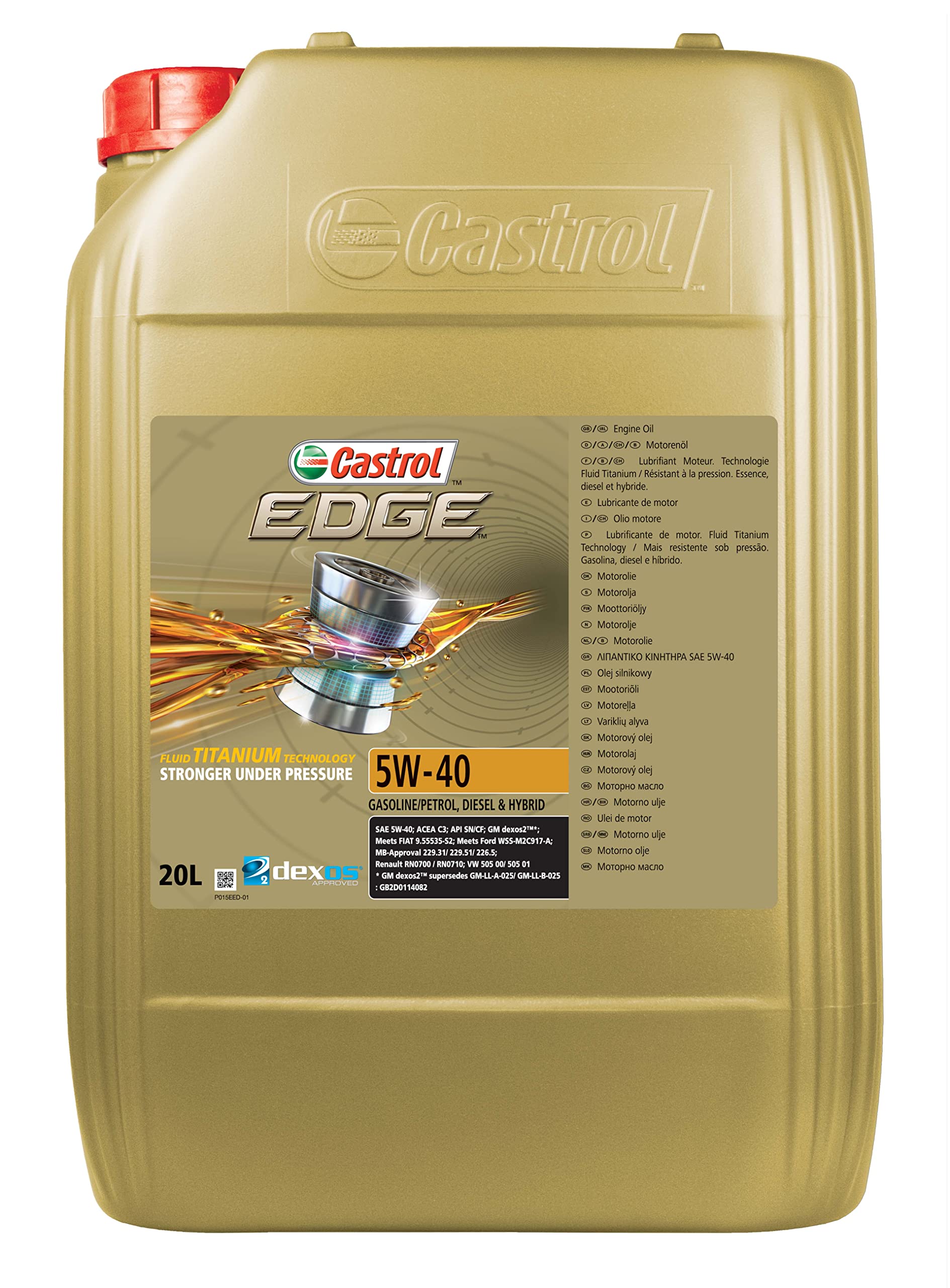 Castrol EDGE 5W-40 Motoröl, 20L von Castrol