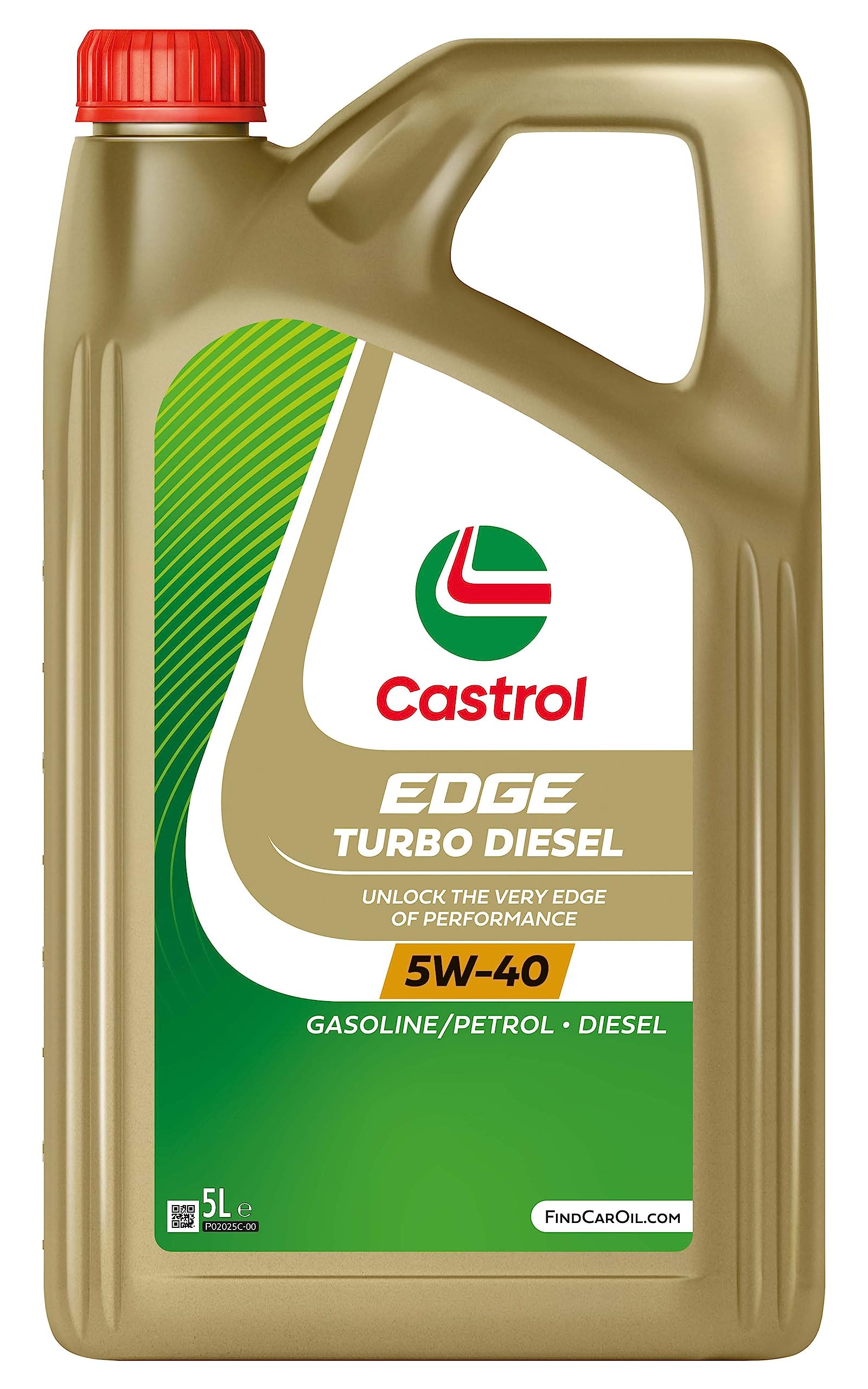 Castrol EDGE TURBO DIESEL 5W-40 Motoröl, 5L, schwarz von Castrol