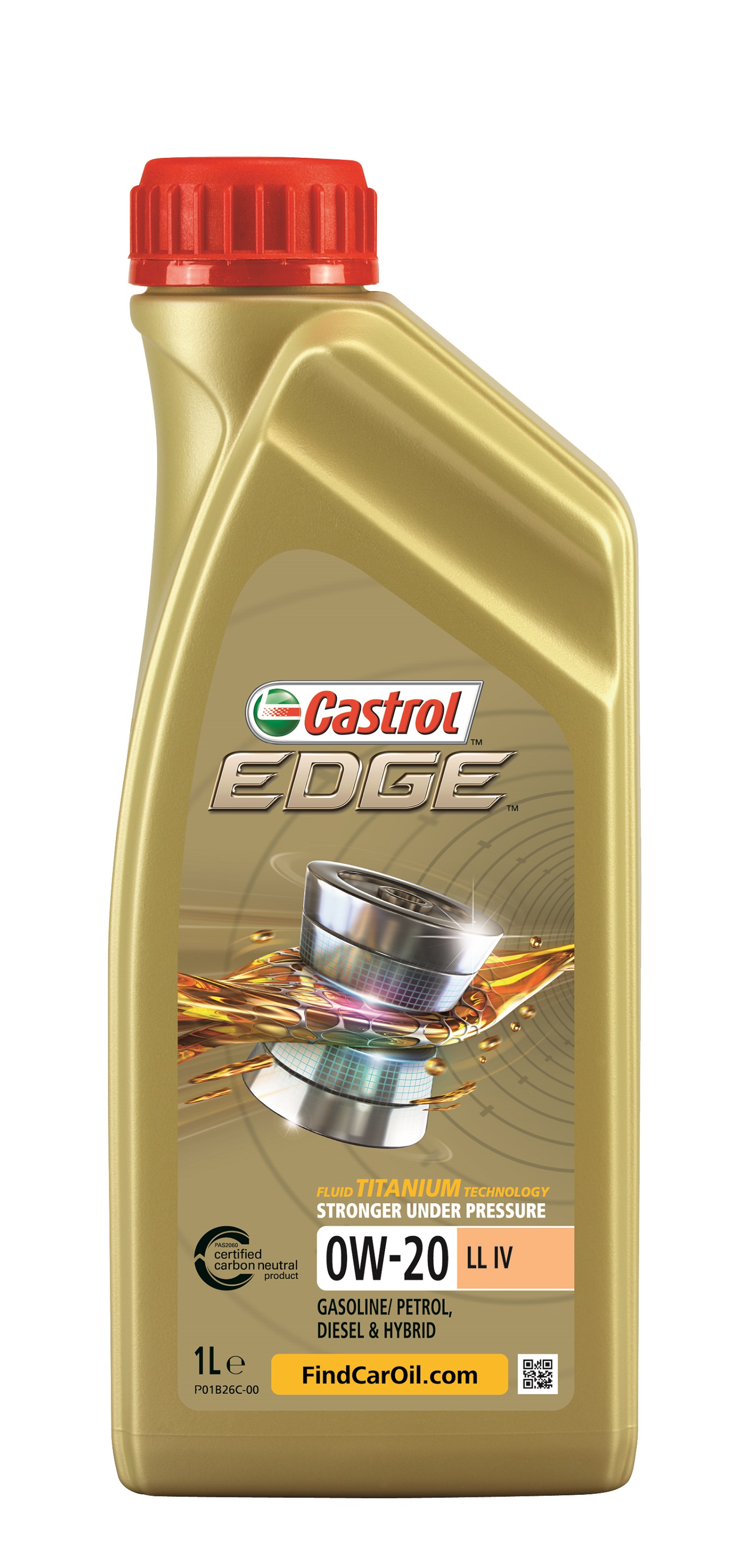 Castrol Edge 0W-20 LL IV Motoröl mit Titanium FST, 1 Liter von Castrol