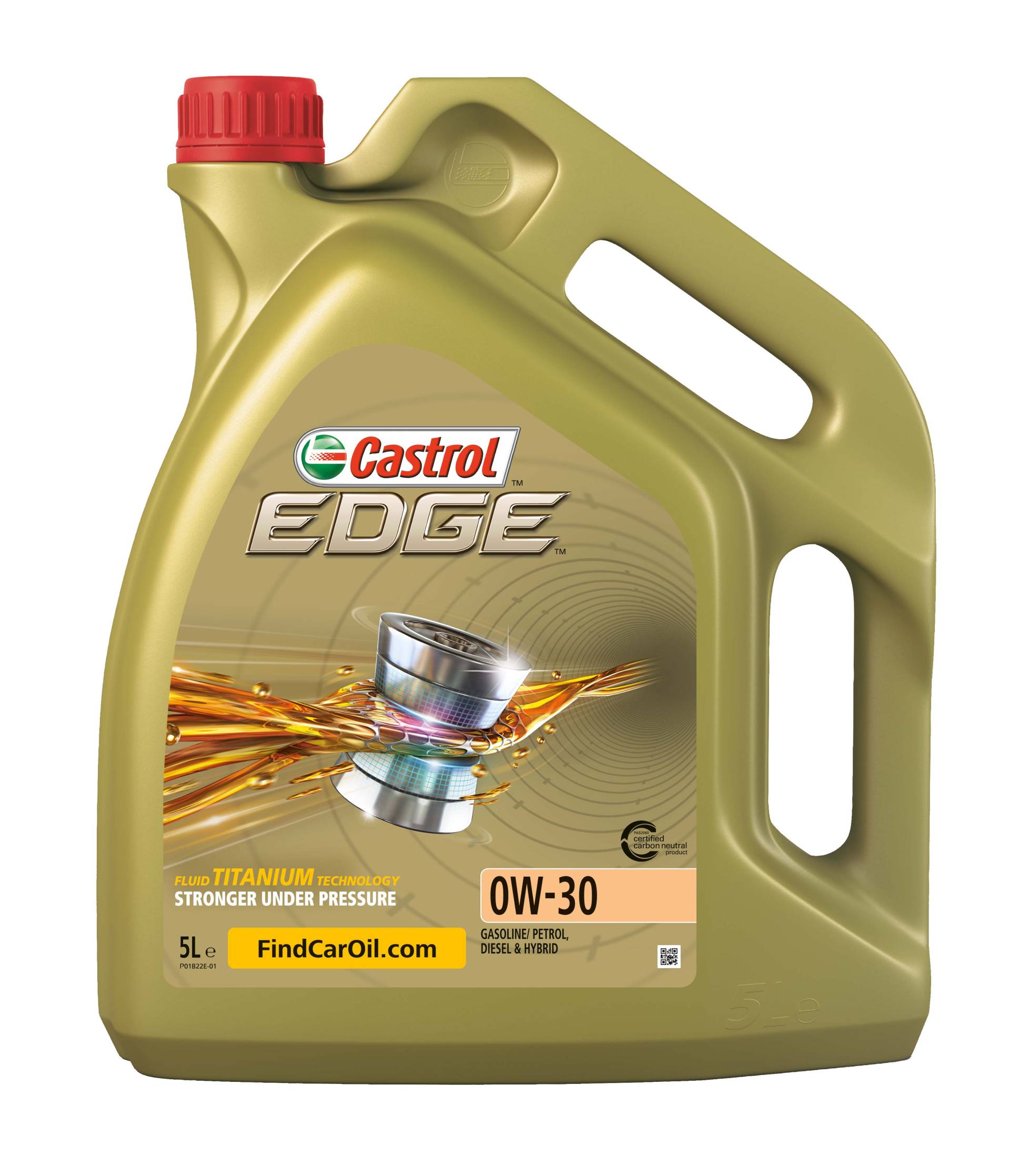 Castrol Edge 0W-30 Motoröl mit Titanium Fluid, 5 Liter von Castrol