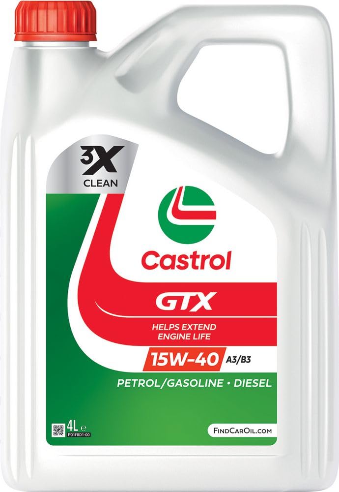 Castrol GTX Motorenöl 15W-40 A3/B3 4L (englischsprachige Etiketten) von Castrol