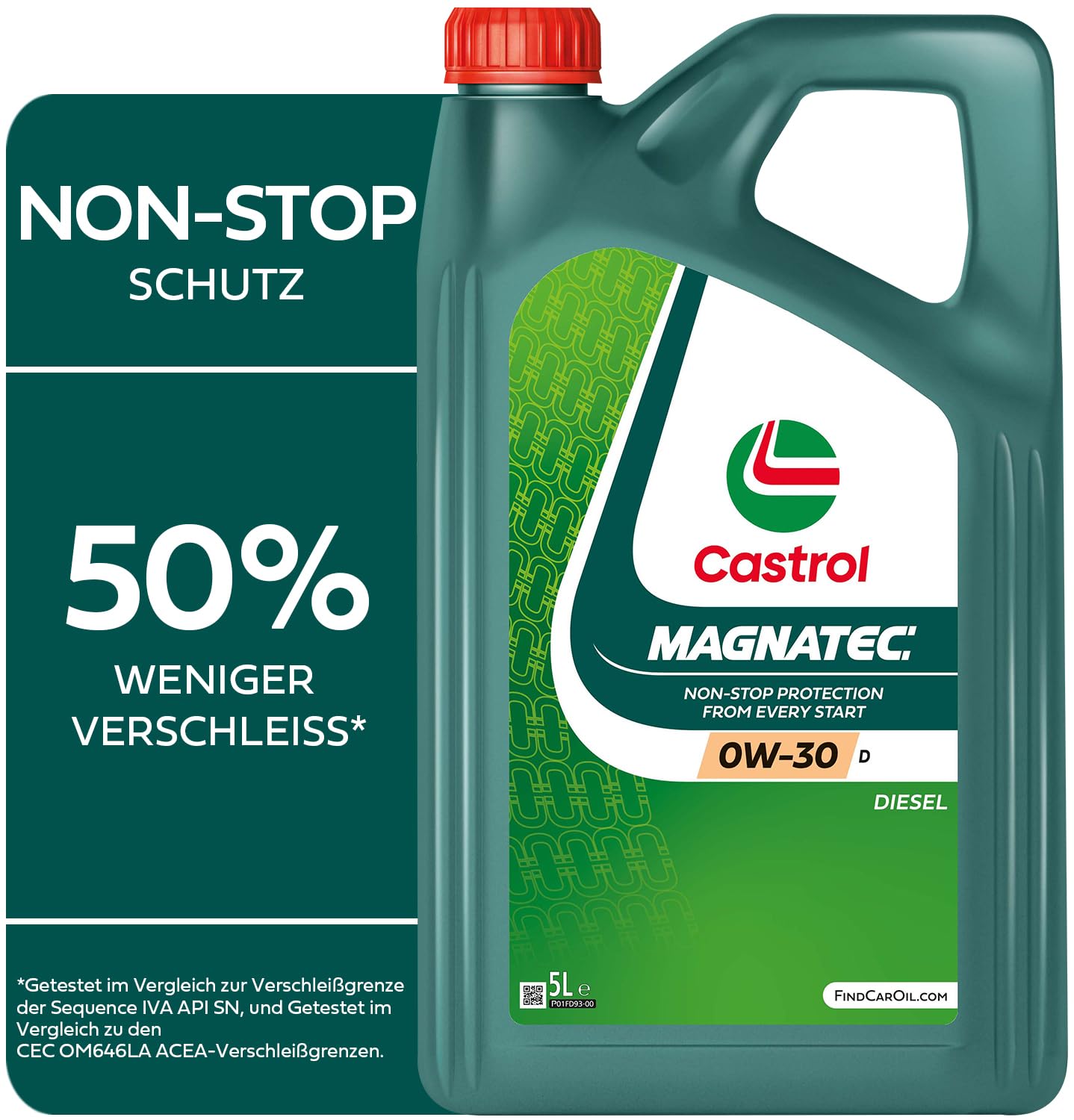 Castrol MAGNATEC 0W-30 D Motoröl, 5L, Weiß von Castrol