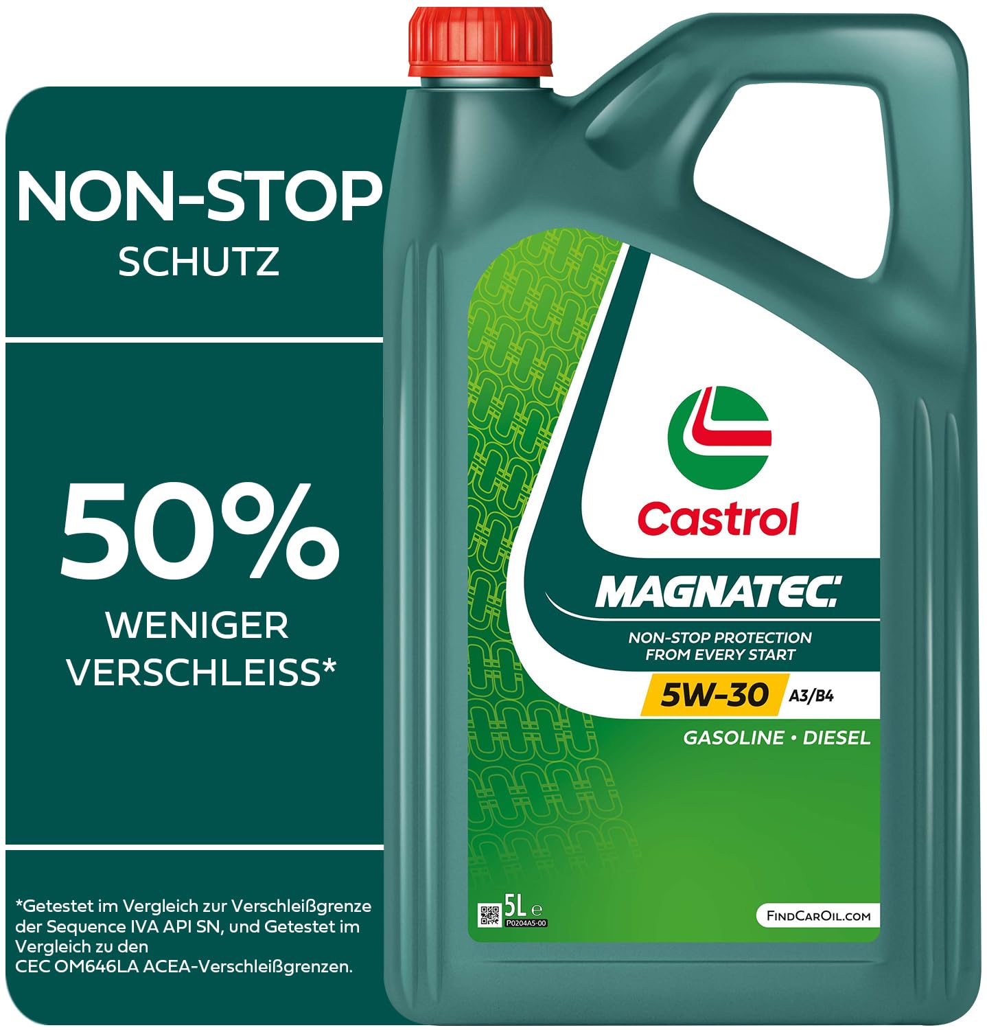 Castrol MAGNATEC 5W-30 A3/B4 Motoröl, 5L, schwarz von Castrol