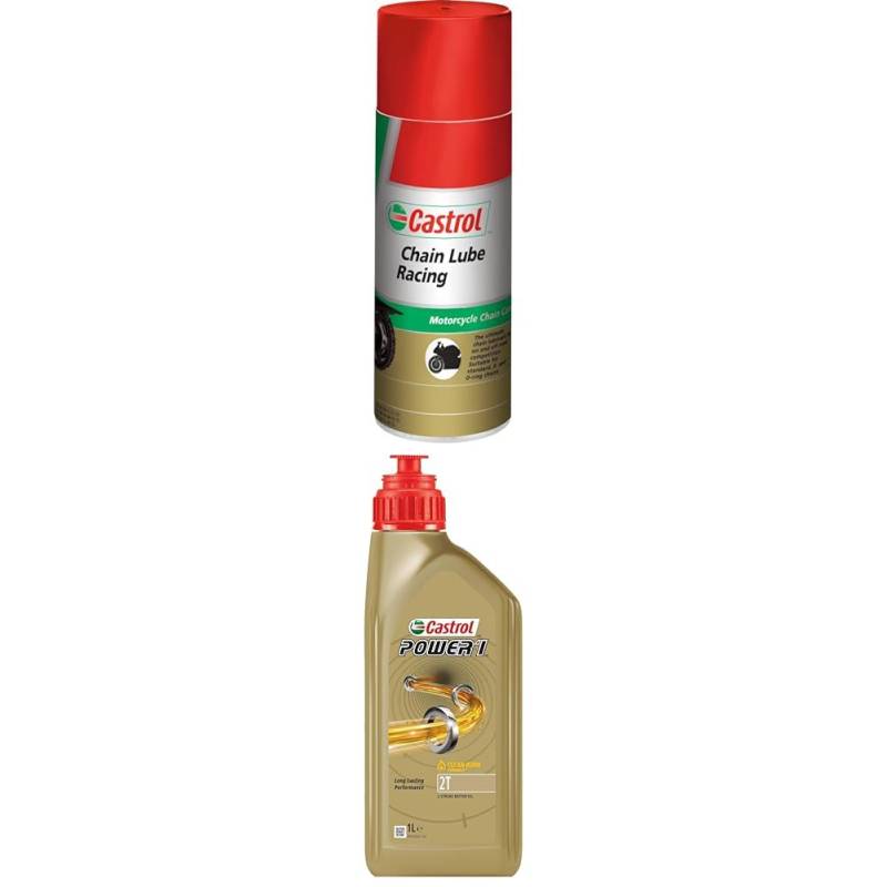 Castrol POWER1 2T, 1 Liter + LUBE RACING, 400 ml von Castrol