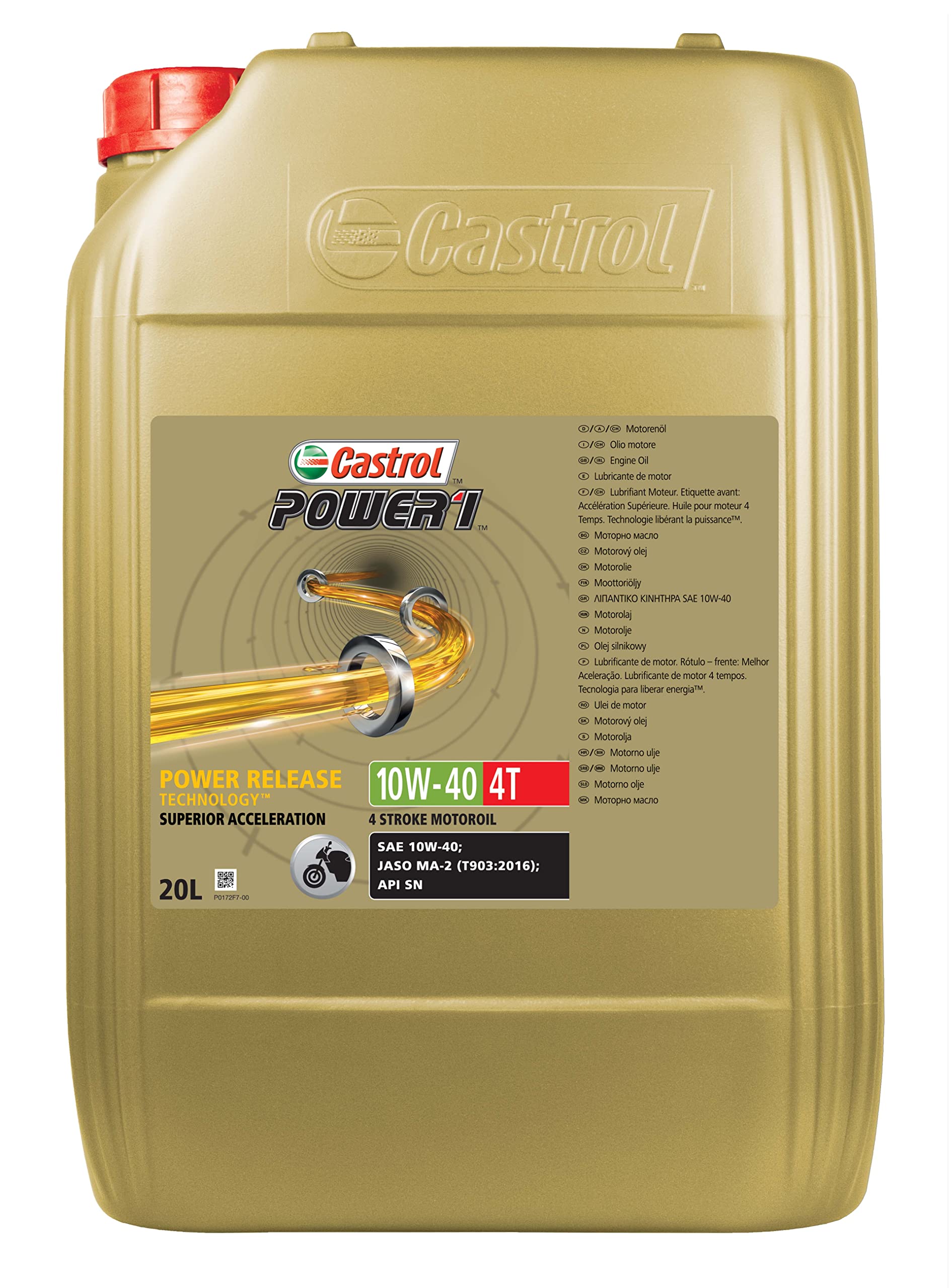 Castrol POWER1 4T 10W-40 Motoröl, 20L von Castrol