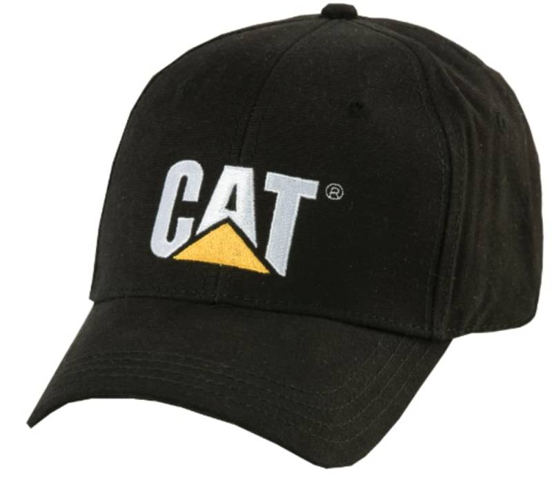 Caterpillar CAT Herren Kappe Schirmmütze Baseball Cap Schwarz mit Logo Einheitsgröße von CAT