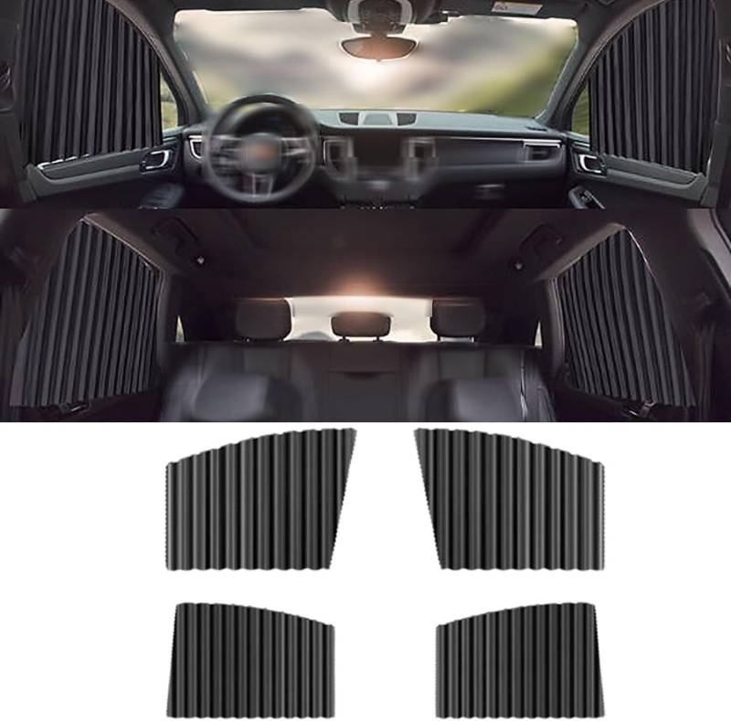 Universal Fit Magnetic Car Side Window Privacy Sunshade, Car Side Window Sun Shade, Car Sun Shade Side Window, Car Window Curtains for Car Windows (Black) von Cautorsy