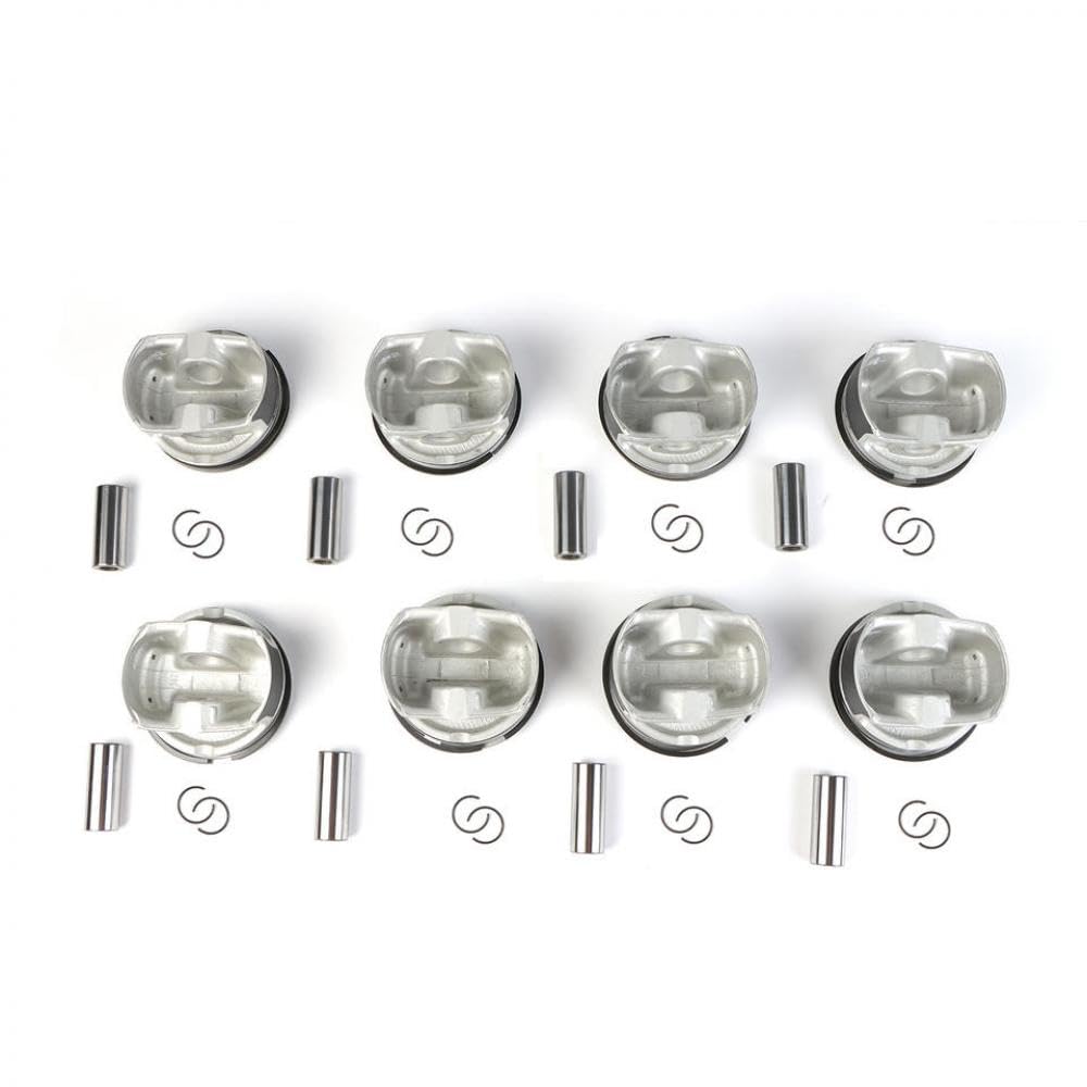 Kompatibel mit 550i 650i X5 E 60 E 61 E 63 E 65 Ersatzteilen 8 Kolben und Ringe Standard 21 mm Set 4,8 l N62B48 Motor von CbErFVK