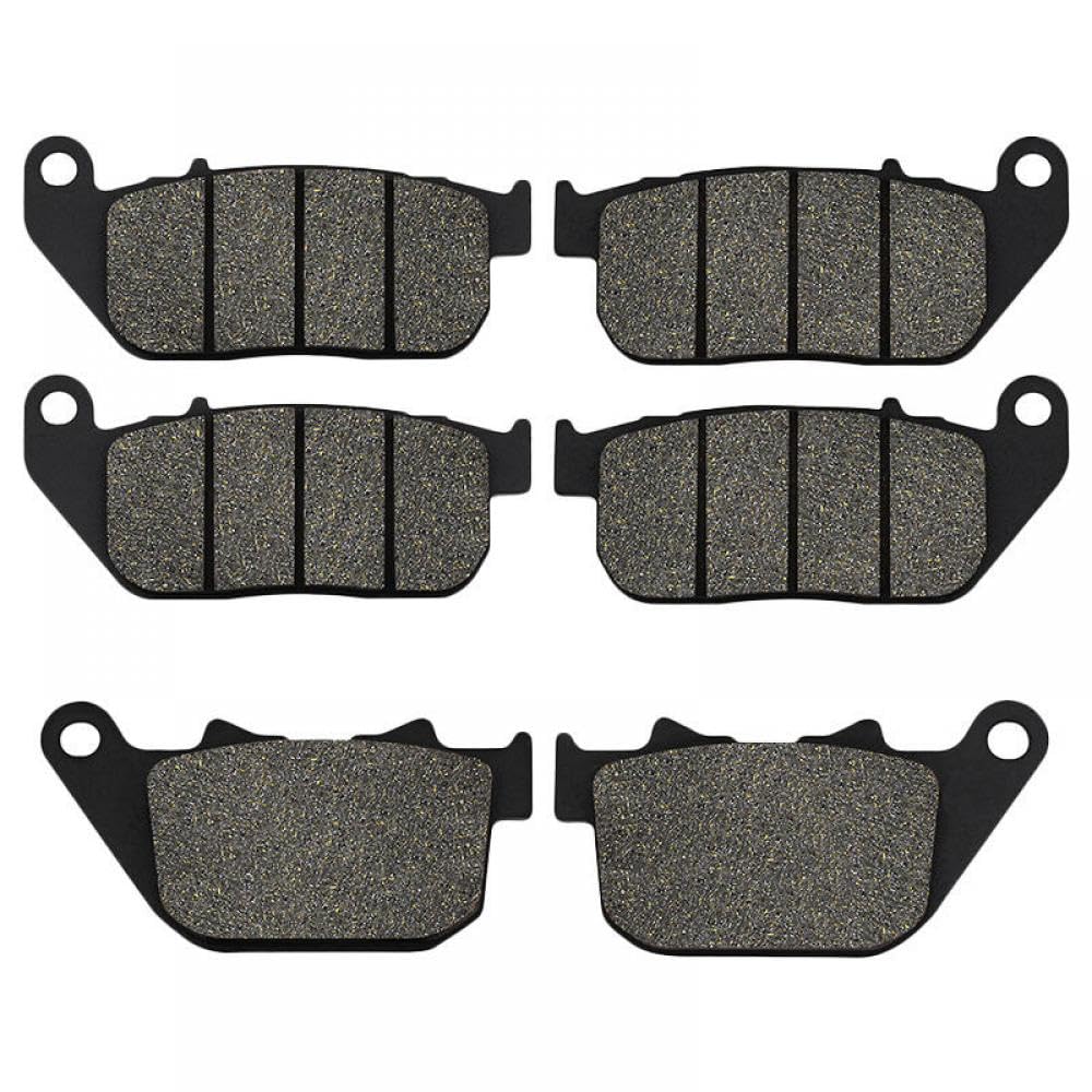 Kompatibel mit Motorrad-Bremsbelägen XL883 Sportster XL883R Roadster 2005–2014 XL1200 XL1200R Sportster 2004–2008(Front Rear 3 pairs) von CbErFVK