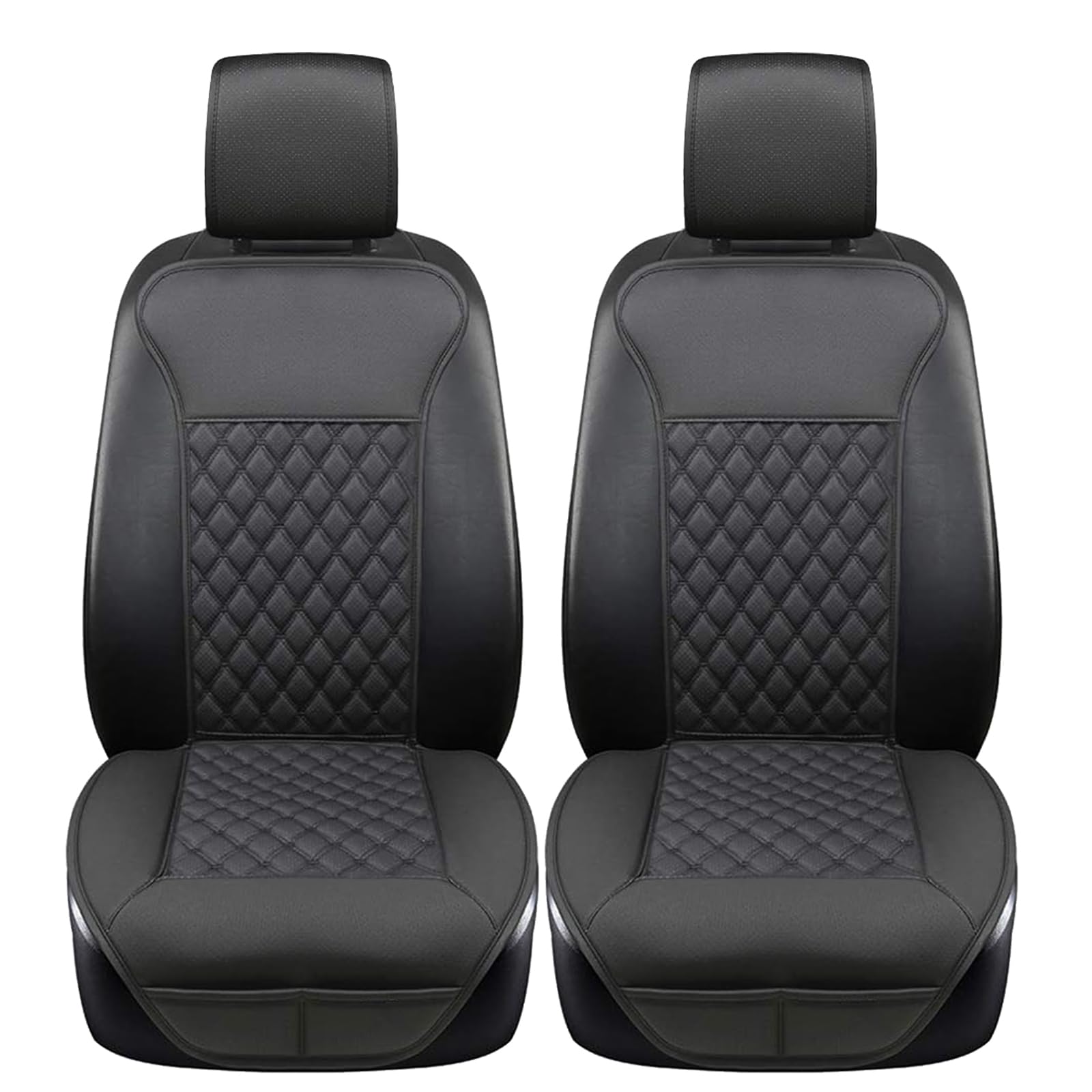 Sitzbezüge Auto Sitzauflage Autositzbezüge Sitzkissen Sitzschoner PU-Leder Vordersitzabdeckung Schonbezüge Seat Innenraum Protector für Citroen C3 c3 Aircross SUV Live/Feel/Feel Pack/C-Series/Shine von CcacHe