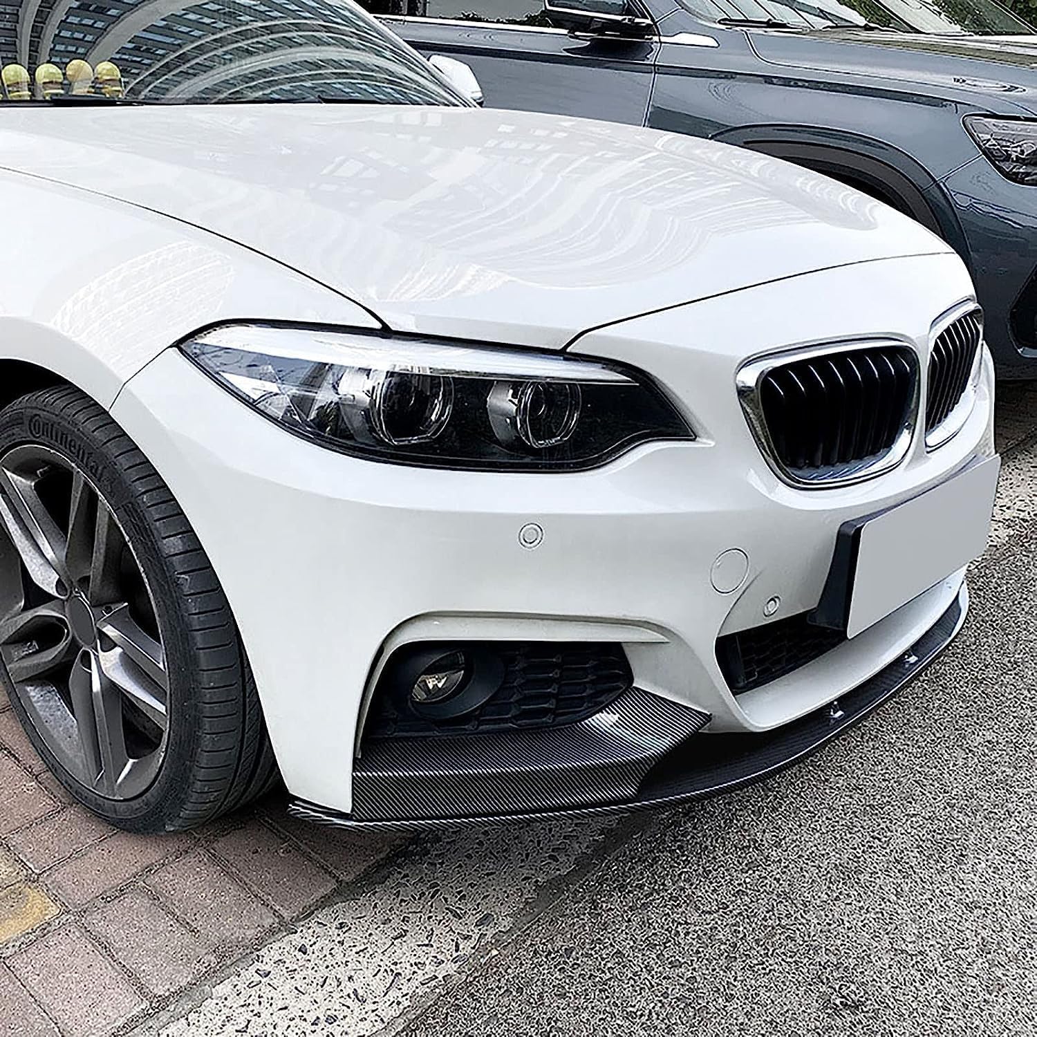 Für BMW 2 Series F22 F23 M Sport 2014-2019 MP Auto-Frontstoßstange Spoilerlippe,Auto-Frontstoßstange Lippe,Frontschaufel,äußerer Canard-Splitter.,B-Carbon Fiber von CccYunMA6