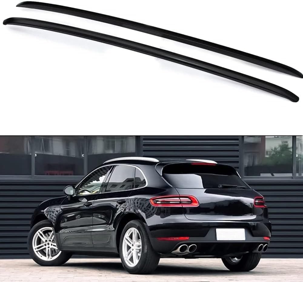 2 Stück Längsstangen Autodachträger, für Porsche Macan 2014-2021, Dachträger Gepäckträger Relingträger Dachgepäckträger Dachfahrradträger,Black von CchenliL