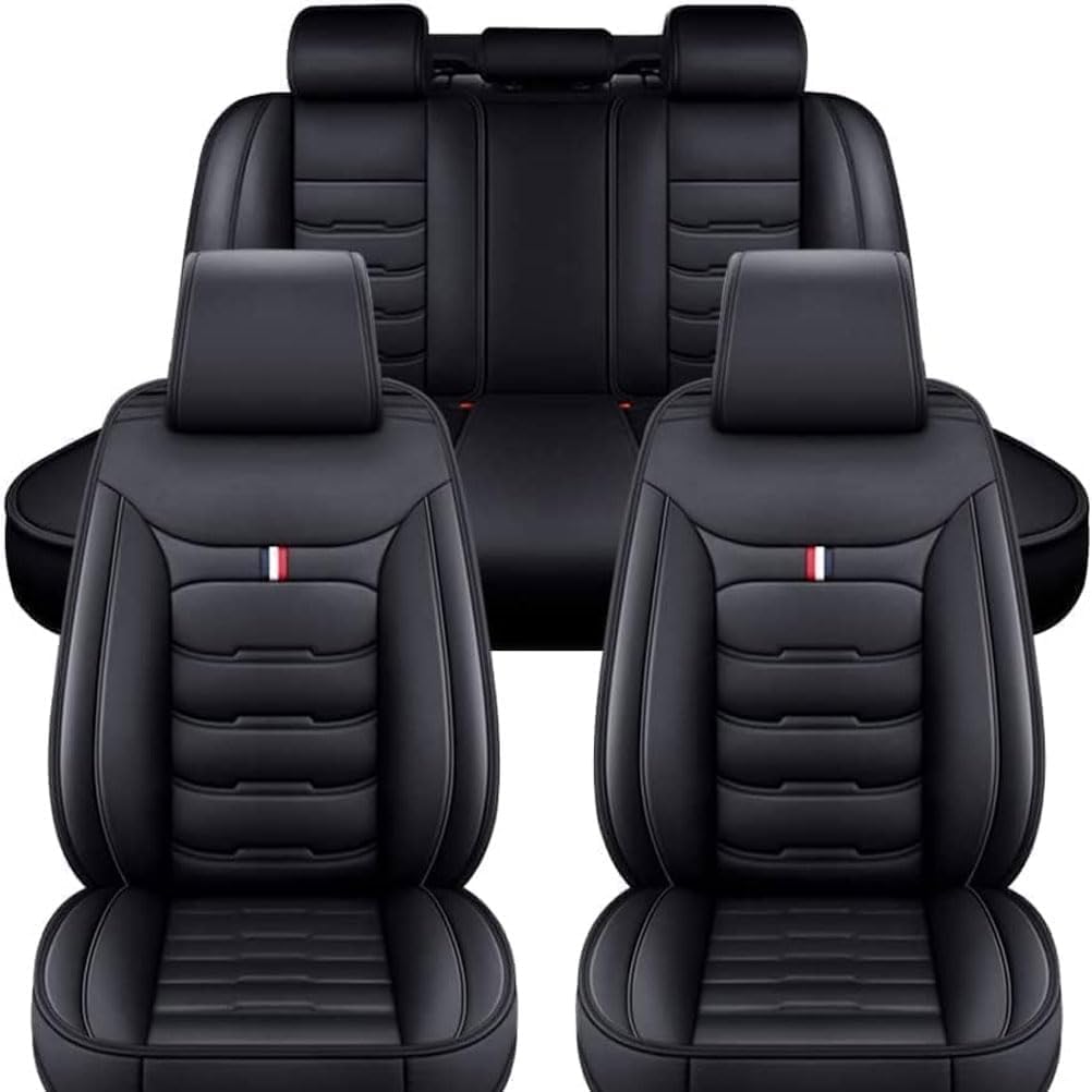 Full Set Auto Sitzbezüge für Peugeot 206 207 208 807, Allwetter wasserdichtes Komfortabler Autositzbezug Full Set Sitzbezüge Sitzschoner,B-Black-Size von CchenliL