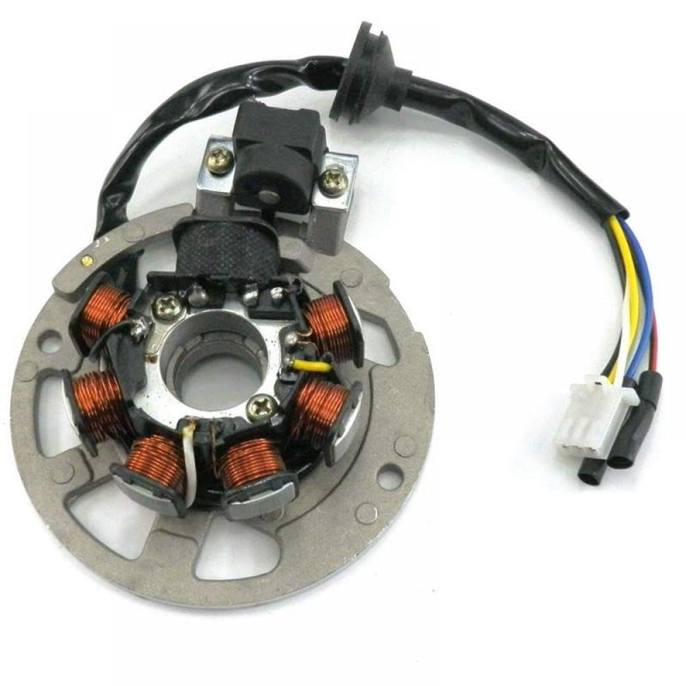 Ersatz-Stator-Magnetspule Kompatibel mit 2-Takt 49 cc 50 cc 1PE40QMB Jog Minarelli Scooter Quad ATV 5 Drähte 3 Pin 7-Spulen-Kompatibilität von CdBrTS