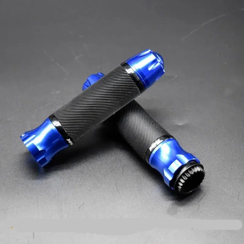 Universal Motorcycle Dirt Bike Gummi Griff Griffe kompatibel mit 22 mm Lenker und Pedalen(Blue) von CdBrTS