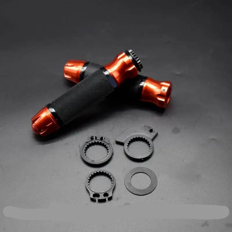 Universal Motorcycle Dirt Bike Gummi Griff Griffe kompatibel mit 22 mm Lenker und Pedalen(Orange) von CdBrTS