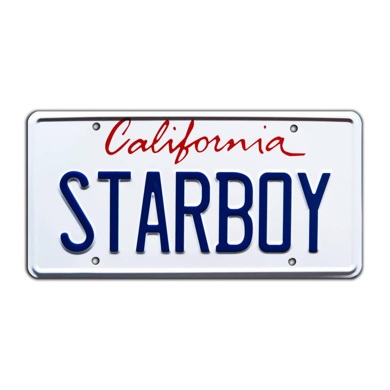 The Weekend ft Daft Punk | Starboy Nummernschild aus Metall mit Prägung von Celebrity Machines