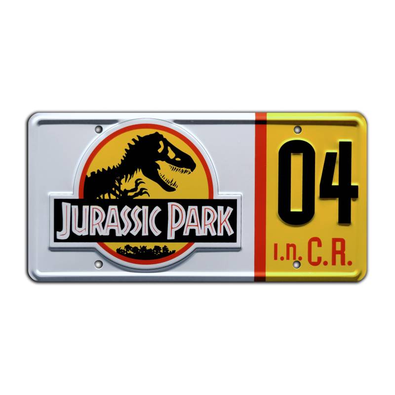 Jurassic Trilogy | Explorer #04 | Metal Stamped License Plate von Celebrity Machines