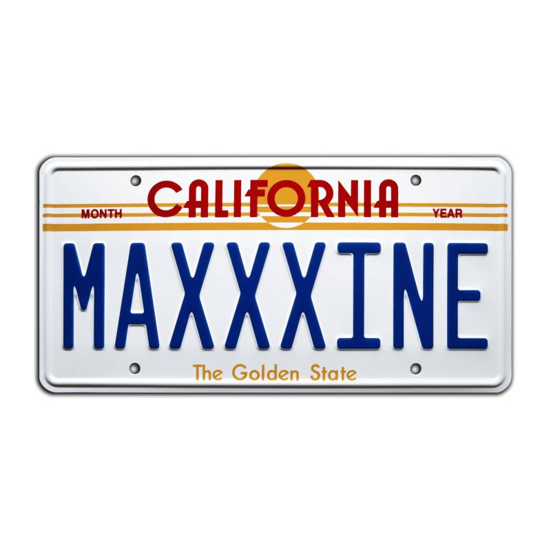 MaXXXine | Mia Goth | Metal Stamped License Plate von Celebrity Machines