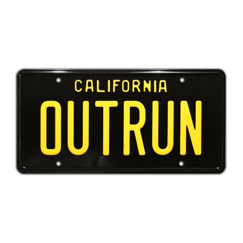 Celebrity Machines Out Run | Arcade Game | Metal Stamped License Plate von Celebrity Machines