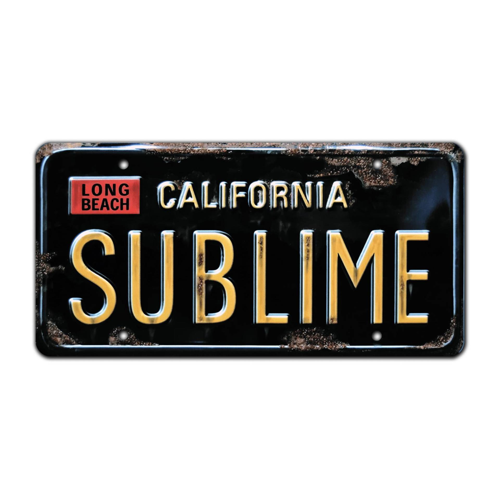 Sublime | Nummernschild aus Metall mit Prägung von Celebrity Machines